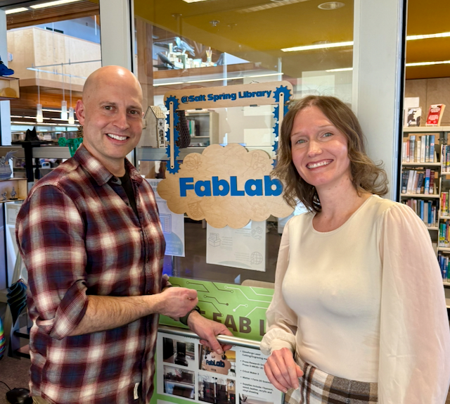 Ethan and Julia at the Salt Spring Island FabLab